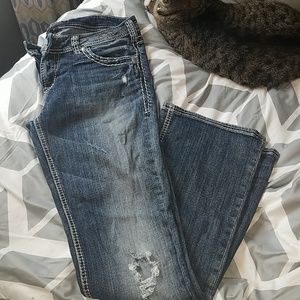 Womens silver jeans